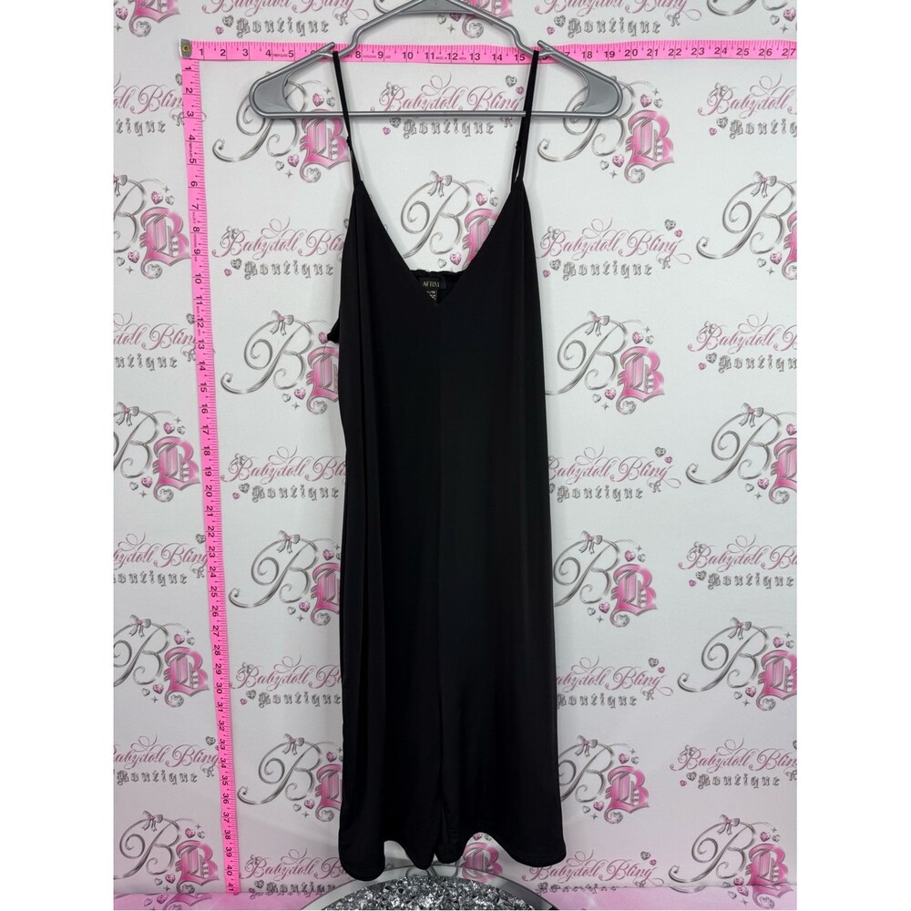 AFRM Black dress strappy Midi Slip Dress